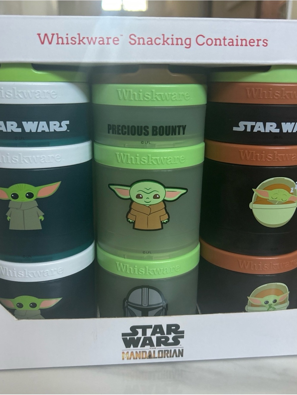 Star Wars Whiskware Snack Containers with Green, Black, Orange Accents
